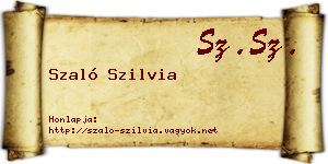 Szaló Szilvia névjegykártya