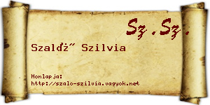 Szaló Szilvia névjegykártya