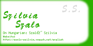szilvia szalo business card